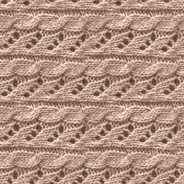 Bej rengi yün iplik. Soyut Örgü Süveteri. 