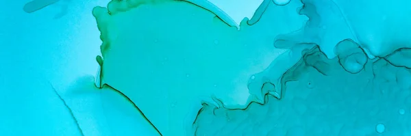 Abstract Teal Background. Alcohol Ink — Stock Photo, Image