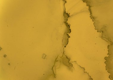 Siyah ve Sarı Soyut Akrilik Yüzey. Altın 