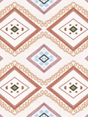 Mavi Etnik Düzen. Klasik Zigzag Duvar Kağıdı. 