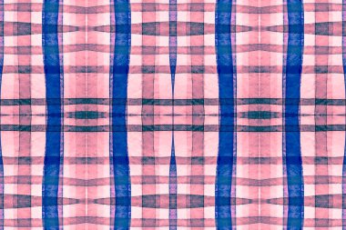 Suluboya İskoçya Kumaşı. Mavi Tartan Sınırı. 