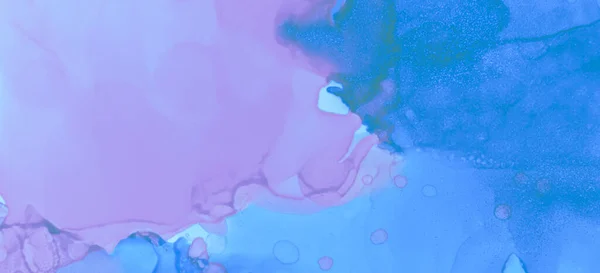 Papel de parede onda aquarela azul. Tinta abstracta — Fotografia de Stock