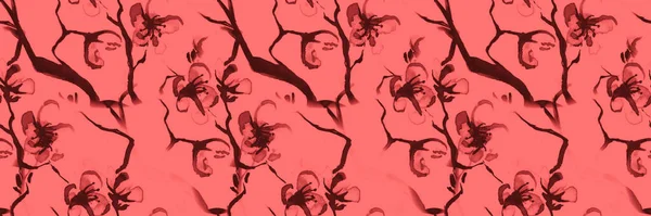 Japanische Blumen. Nahtlose Rose Wallpaper. Asien — Stockfoto