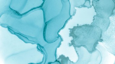 Yeşil Pastel Akıcı Sıvı. Mavi Deniz Modern 