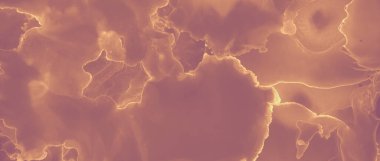 Mürekkep Altın Mermer. Turuncu Volkanik Boya. Kahverengi Sanat 