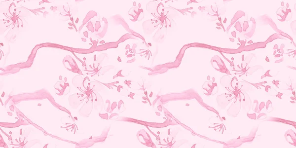 Flores chinas. Fondo rosa sin costuras. Pastel — Foto de Stock