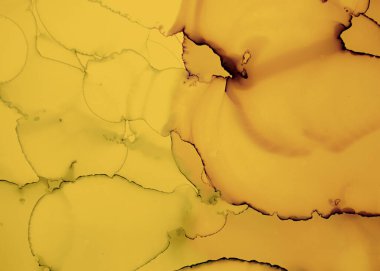 Siyah ve Sarı Soyut Mermer Yüzey. Altın 