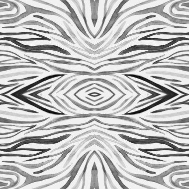 Kusursuz Zebra deseni. Suluboya Hayvan Derisi. 