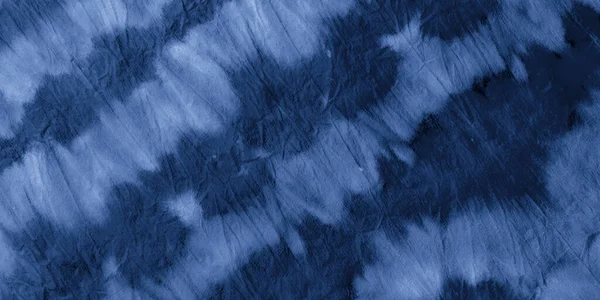 Indigo Tie Dye Stripes Морський Абстракт Етнічний — стокове фото