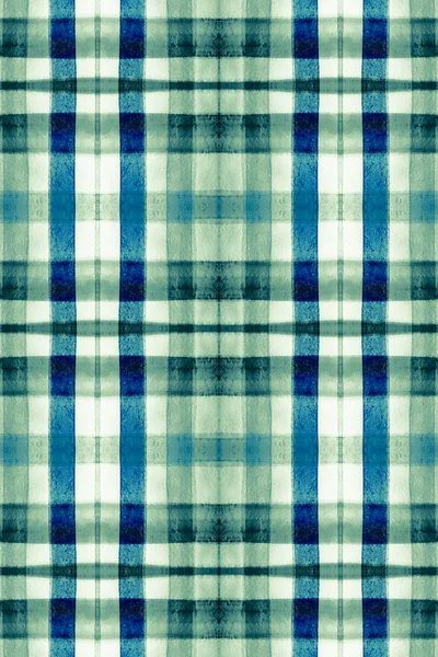 Acuarela Scottish Print. Material de cuadros azul. —  Fotos de Stock