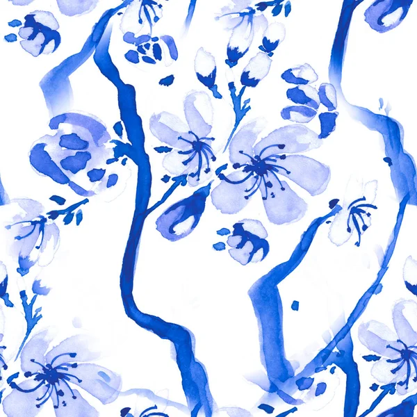 Иллюстрации Сакура. Вишневое дерево. Белый современный — стоковое фото