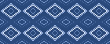 İndigo Etnik Süsleme. Kusursuz Afrika Döşemesi 