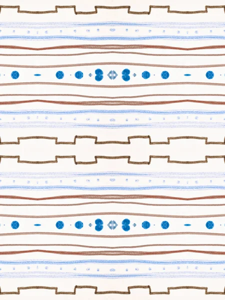 Blue Ethnic Pattern. Vintage Zigzag Wallpaper. — Stock Photo, Image