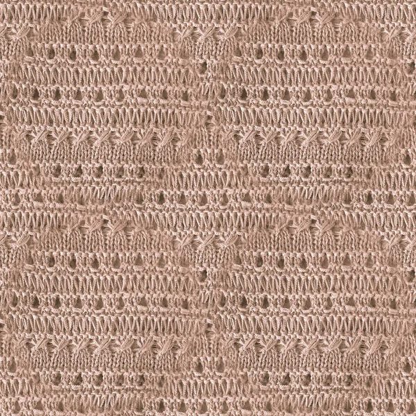 Brown Woolen Thread. Vintage Knit Pullover.