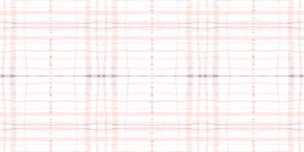 水彩ピンクチェック。ホワイト｜Tartan Texture. — ストック写真