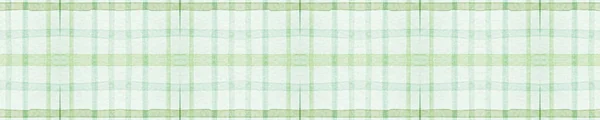 Green Gingham Check. Watercolor Tartan Material.