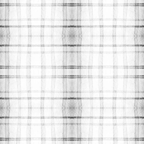 Black and White Scottish Check. Aquarelle Plaid — Photo