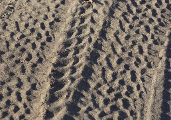 tire marks in the sand
