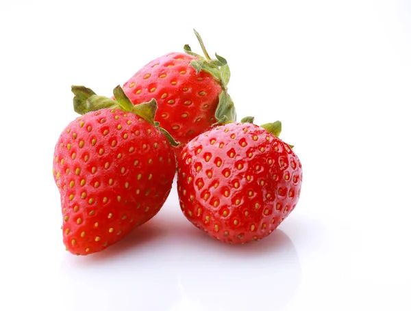 Strawberries White Isolated Background Stock Image