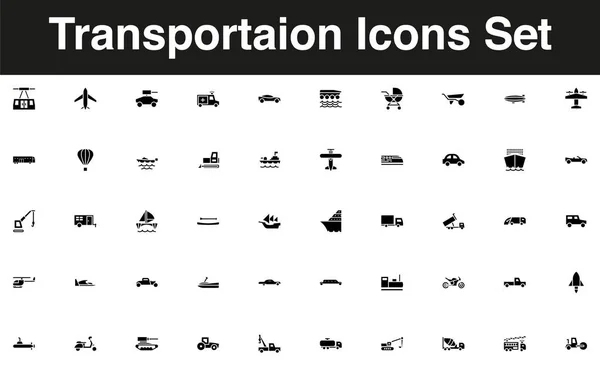 Fordon och transport ikon som solid svart — Stock vektor