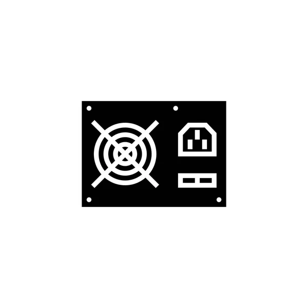 计算机电源图标标志符号或实体样式矢量插图 — 图库矢量图片