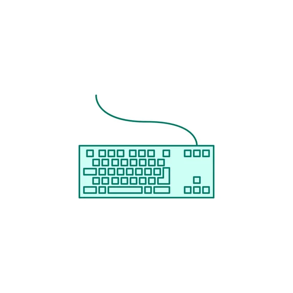 Tastatur-Symbol gefüllt Umriss oder Linie Stil Vektor Illustration — Stockvektor