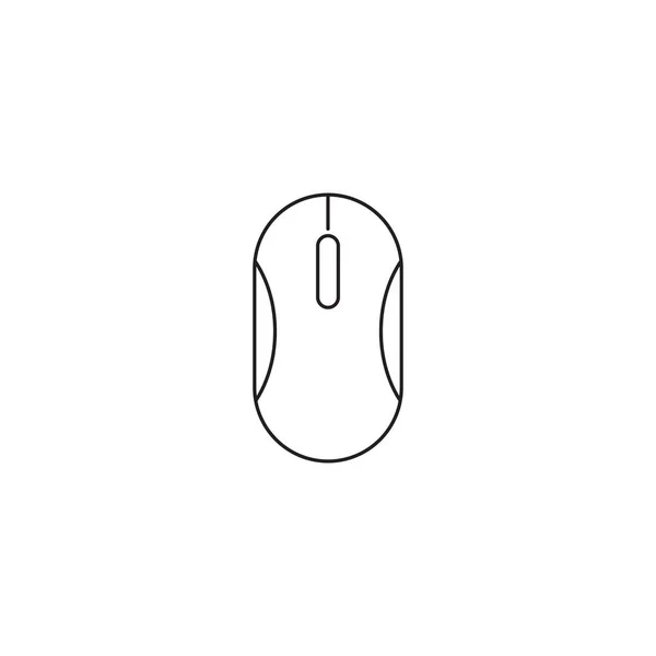 Desenho do ícone do mouse ou ilustração vetorial de estilo de linha —  Vetores de Stock