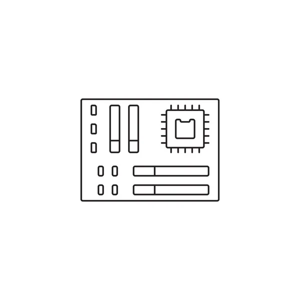 Motherboard Icon Outline oder Linienstil Vektor Illustration — Stockvektor