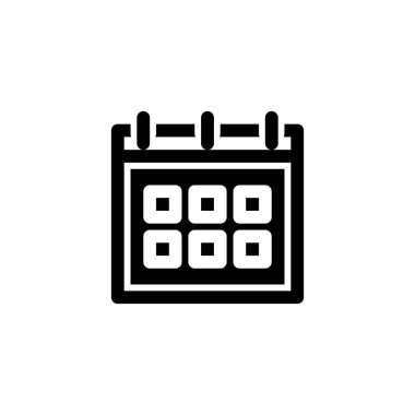 glif stili simge kümesi ile çizelge simgesi vektörü.