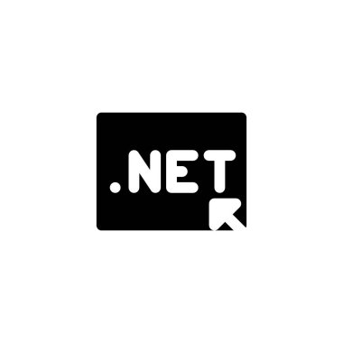 çizgi stili vektör çizim ile DotNet simgesi
