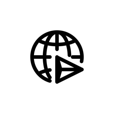 çizgi tarzı vektör illüstrasyon ile Download Manager simgesi