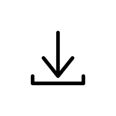 çizgi tarzı vektör illüstrasyon ile indir simgesi