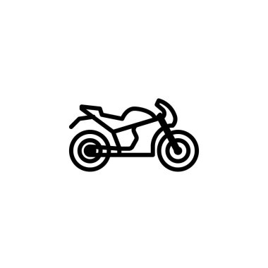 Motosiklet simgesi. çizgi stil simge vektör