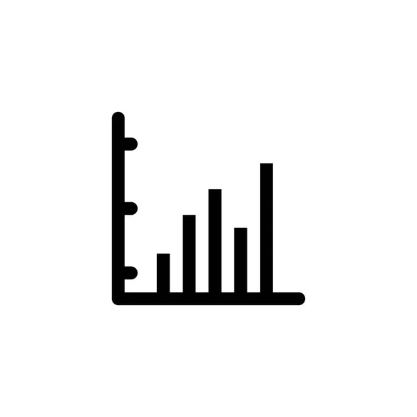 Vecteur d'icône de diagramme ou de graphique avec ensemble d'icône de style glyphe . — Image vectorielle