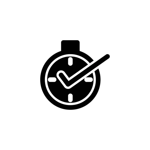 On time icon vector with glyphh style icon set . — стоковый вектор