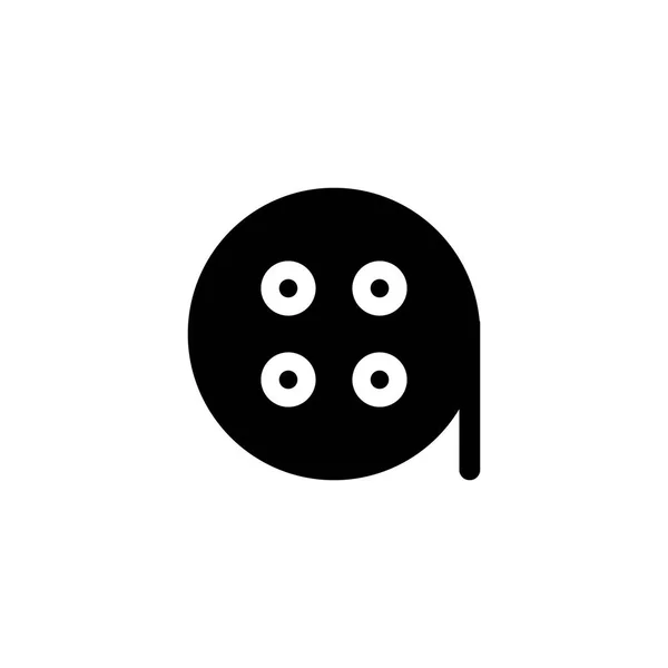 Kino-Player-Symbol mit Glyphen-Vektor-Illustrator — Stockvektor
