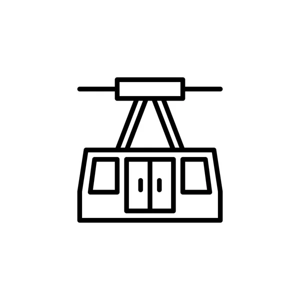 空中缆车图标股票运输车隔离向量 — 图库矢量图片