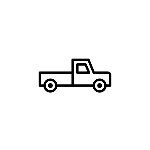 Pickup truck icon with line style. vector illustration — Stock Vector