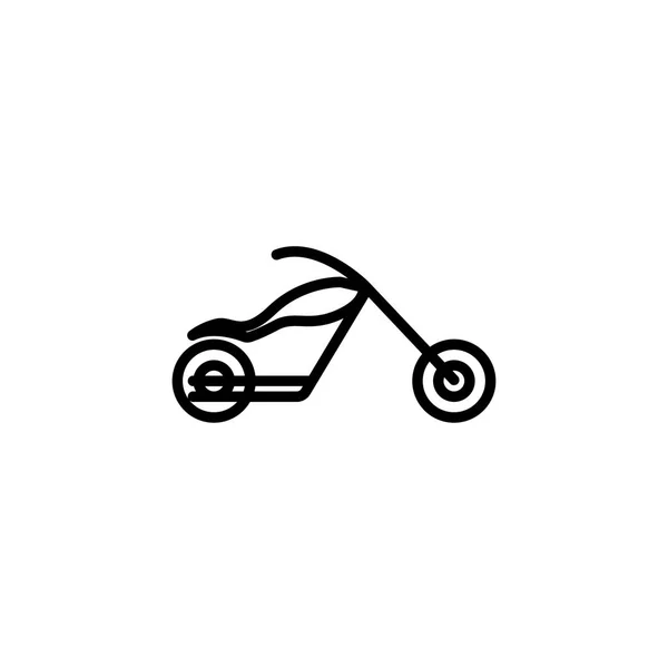 Helicóptero icono de la motocicleta. línea estilo icono vector ilustración — Archivo Imágenes Vectoriales