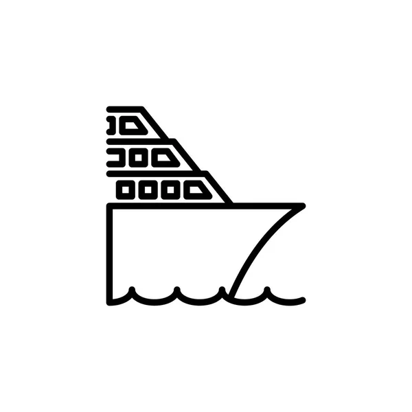 Ikona výletních lodí. symbol čáry, vektorová ilustrace — Stockový vektor