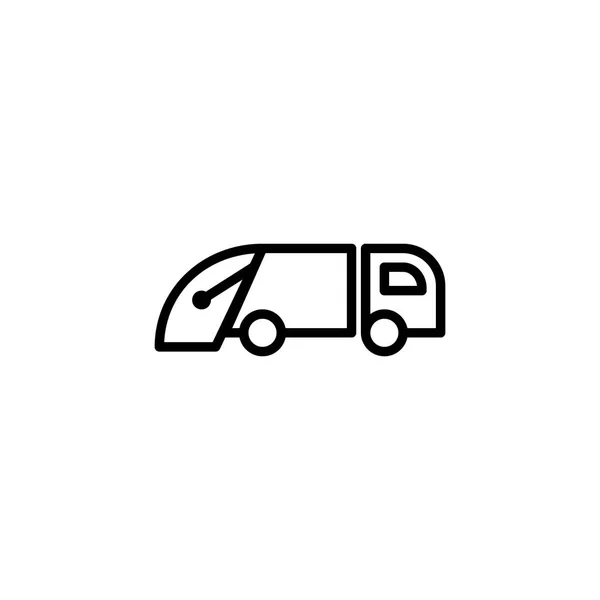 Vuilniswagen pictogram. lijnstijl icoon vector illustratie — Stockvector