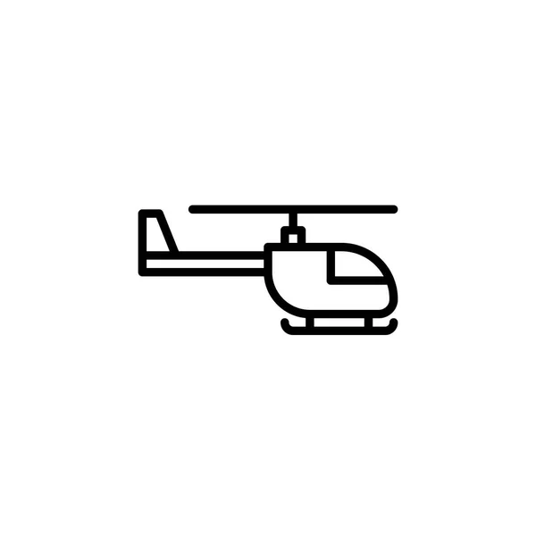 直升机图标。线条样式图标矢量插图 — 图库矢量图片