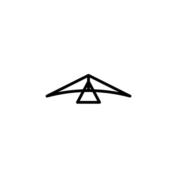 Deltaplane icône. illustration vectorielle d'icône de style ligne — Image vectorielle