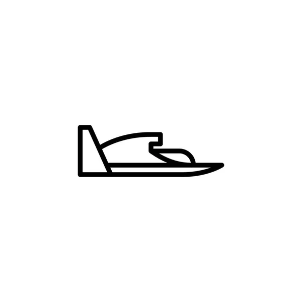 Hydroplane icon. line style icon vector illustration — Stock Vector