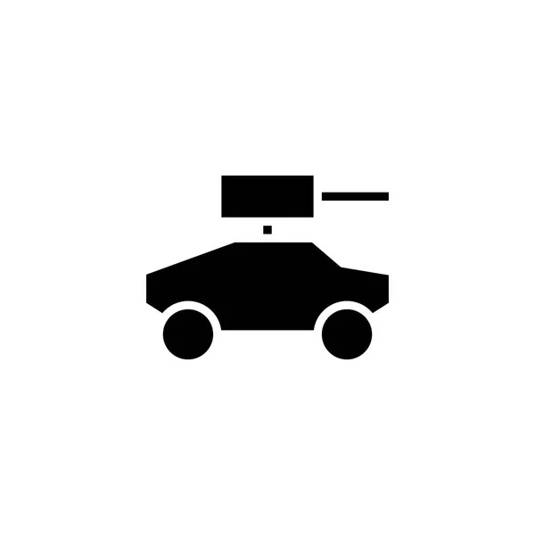 Icona del veicolo blindato solido. veicolo e trasporto icona magazzino — Vettoriale Stock