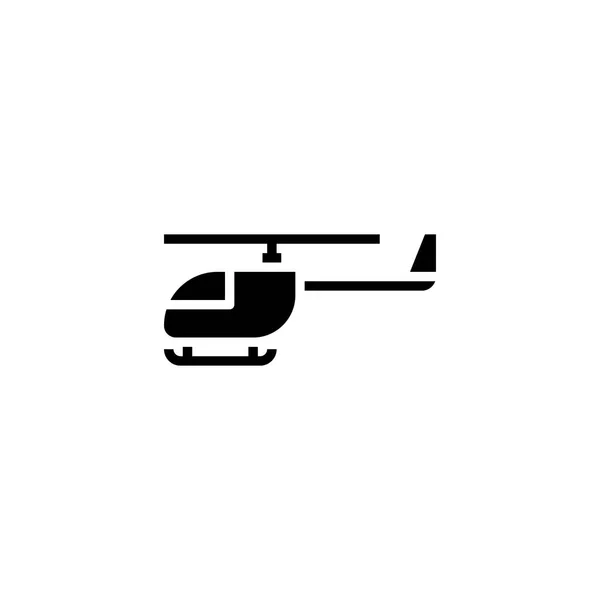 Icono del helicóptero sólido. vehículo e icono de transporte stock — Vector de stock