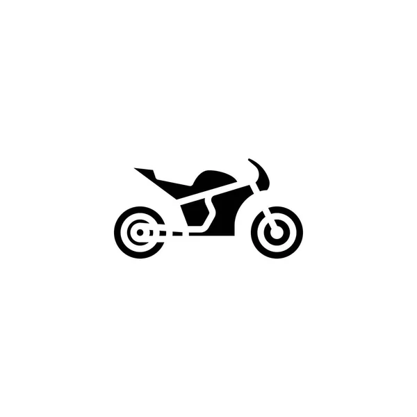 Ícone da motocicleta sólida. veículo e transporte ícone estoque —  Vetores de Stock