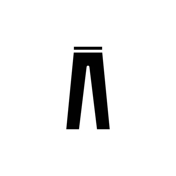 Pantalon Icône avec style glyphe en solide noir — Image vectorielle