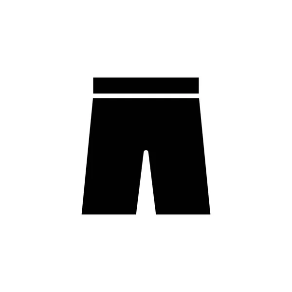 Short Icône avec style glyphe en solide noir — Image vectorielle