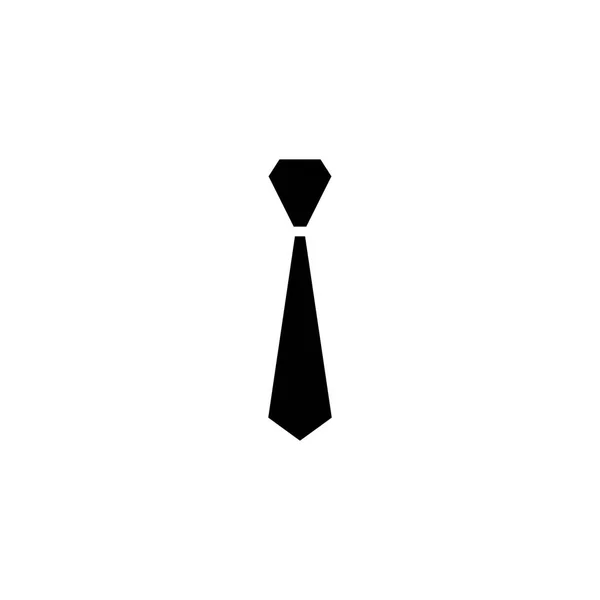 Cravate Icône avec style glyphe en solide noir — Image vectorielle